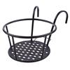Outdoor Hanging Basket for Plant,Iron Racks Fence Balcony Round Flower Pot Decor,Plant Pots Hanging Planter