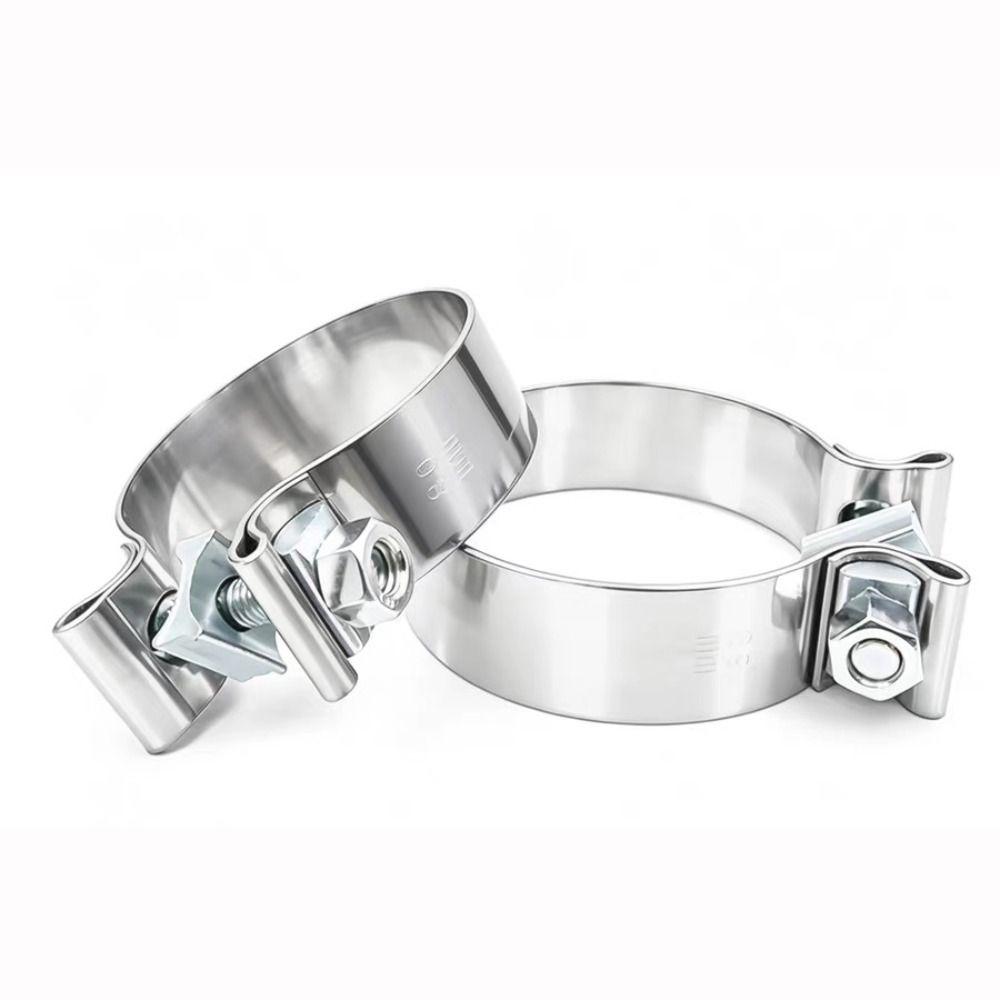 40-76mm Pipe Connection Hoop Stainless Steel Steel Pipe Clamp Strong Exhaust Pipe Clamp