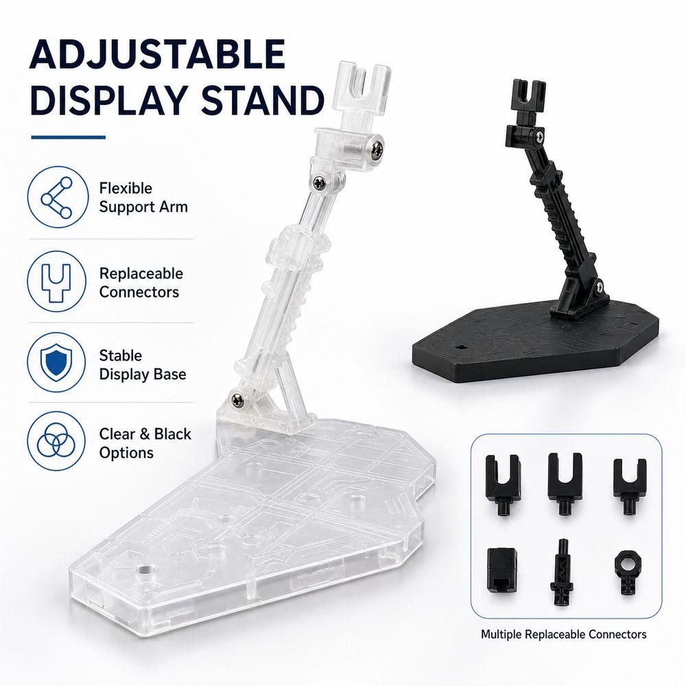 Replaceable Connectors Action Figure Stand Adjustable Arm Model Support Stand Model Display