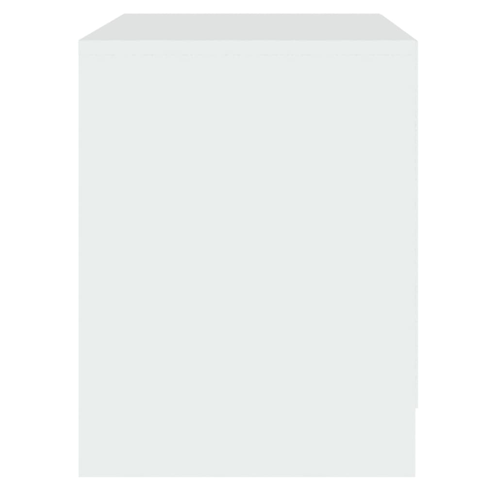 Nightstand White 45 x 34.5 x 44.5 cm Engineered Wood