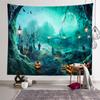 Halloween Fluorescent Tapestry Beautiful Wall Hanging Cloth Art Tapestry Room Psychedelic Home Decoration Tapestry