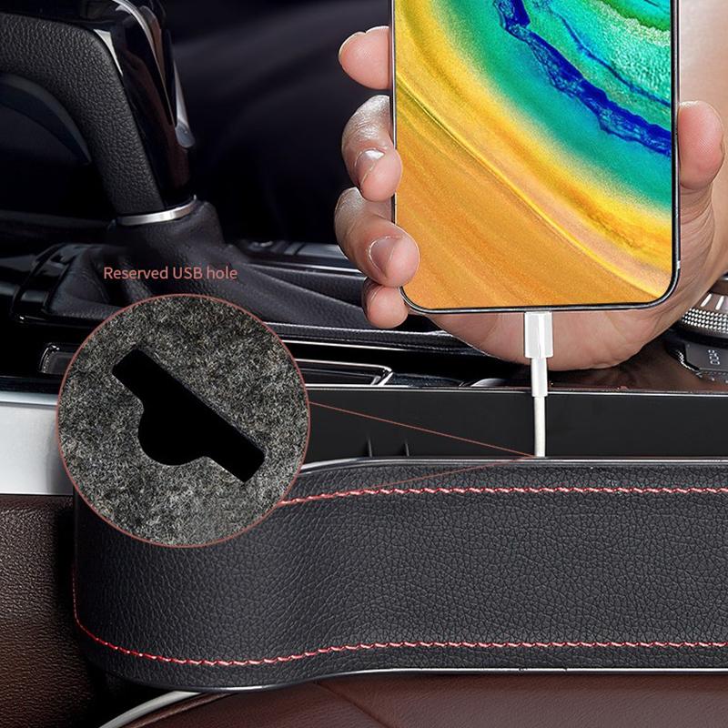 Leather Car Cup Holder Seat Organizer Holder Multifunctional Auto Seat Gap Storage Box Abs Seat Seam Pockets Trunk Organizer