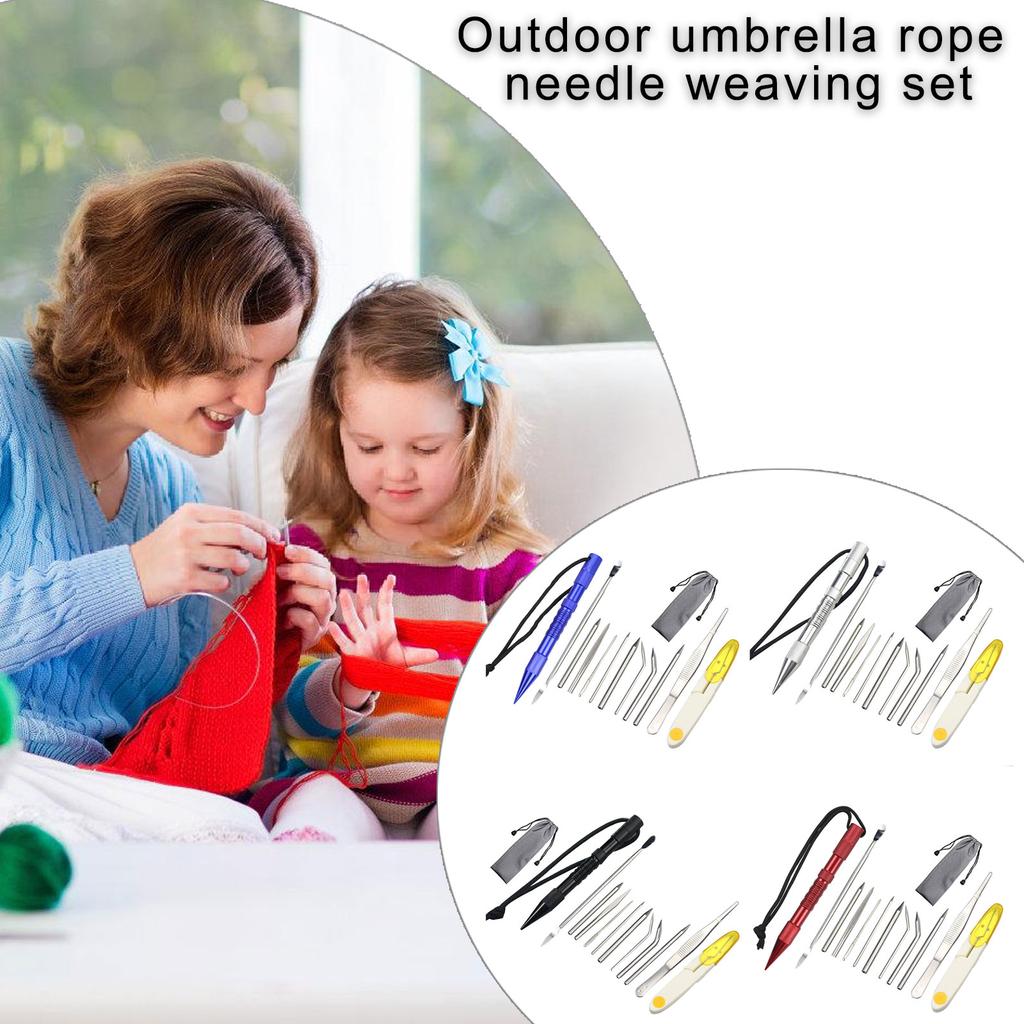 Набор инструментов для вязки узлов из нержавеющей стали, иглы для шнуровки паракорда, мастер по рукоделию для изделий из кожи и паракорда