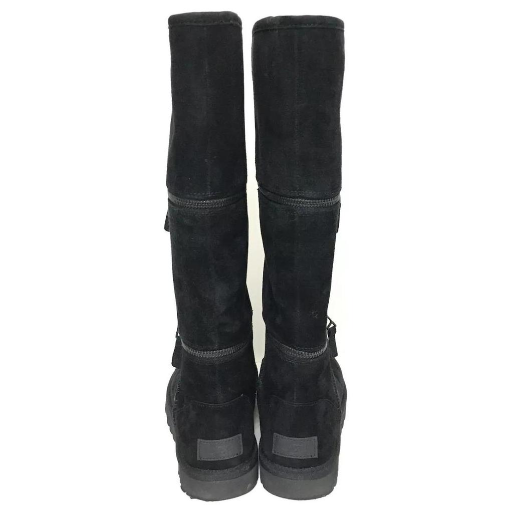 UGG Classic Ultra Tall Warm Fashion Zipper Snow Boots Women Boots Black 1134631-BLK