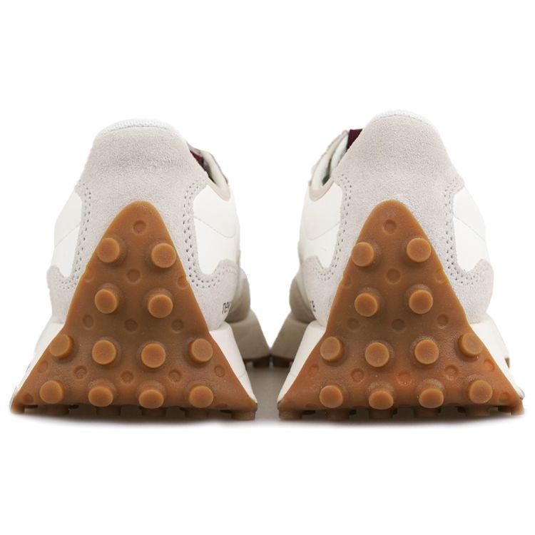 New Balance 327 Белые Темно-красные Женские Кроссовки Светло-Серые WS327KA