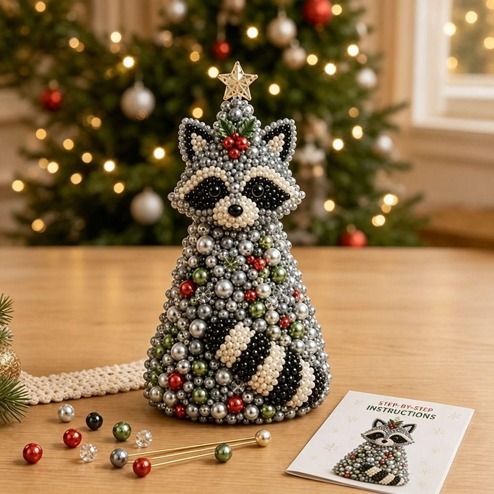 Crystal Beads DIY Ornament Making Set Multicolor Christmas Tree Decor Kit Christmas Holiday