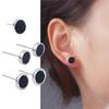 Stone Punk Изысканные серьги для мужчин Модная бижутерия Серьги в корейском стиле Серьги-пусеты из черного агата
