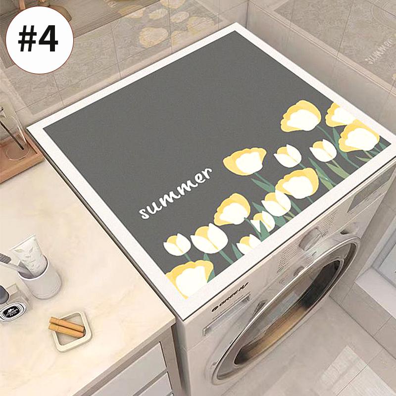 Washing Machine Dust Cover Waterproof Oven Microwave Refrigerator Fridge Top Protector Mat Coffee Drain Pad Table Placemat