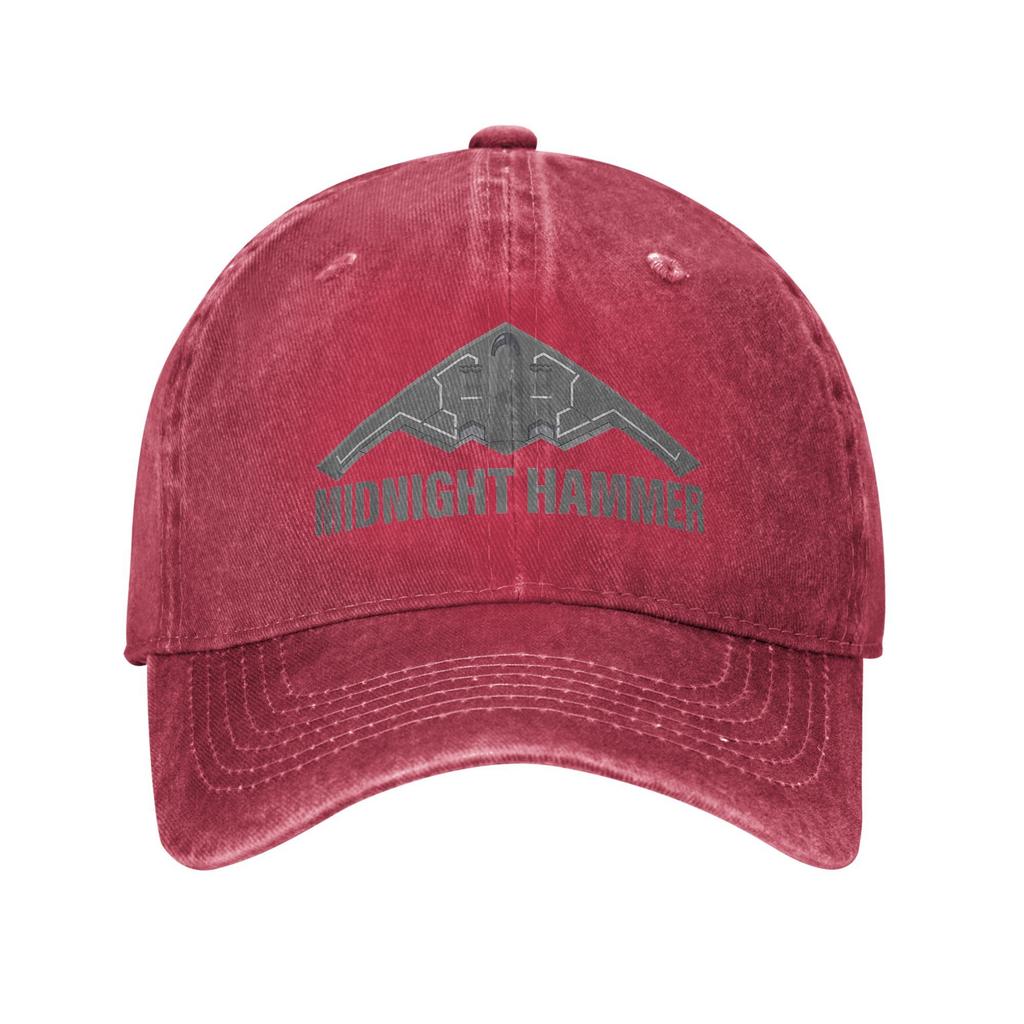 Midnight-Hammer B2 Stealth Jet Baseball Cap Operation Plane Distressed Denim Hats Casual Outdoor Workouts Adjustable Snapback