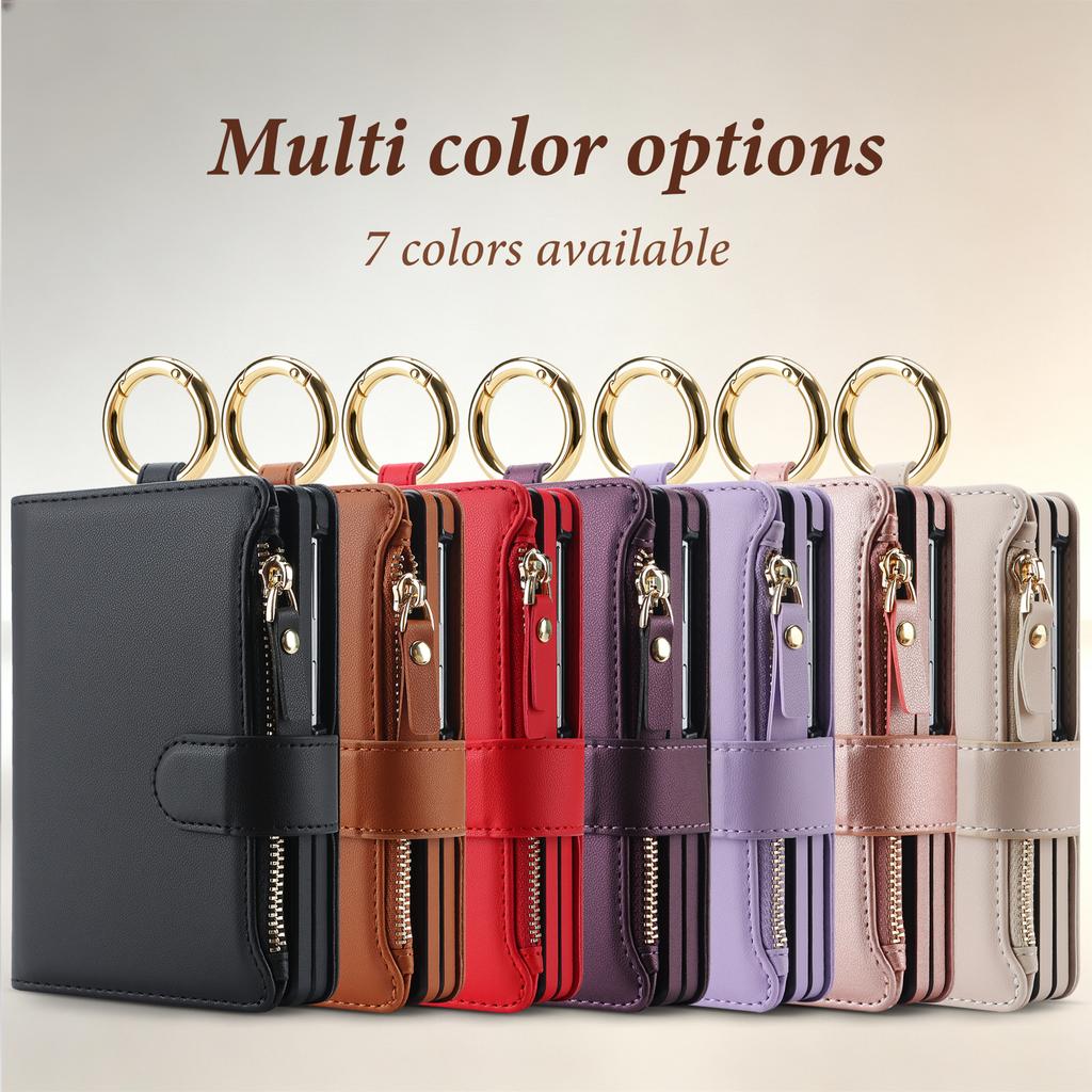 Flip Cards Solt Wallet Ring Holder Bag Leather Case for Samsung Galaxy Z Fold8 Fold 8 Wide Shockproof Book Stand Portable Cover