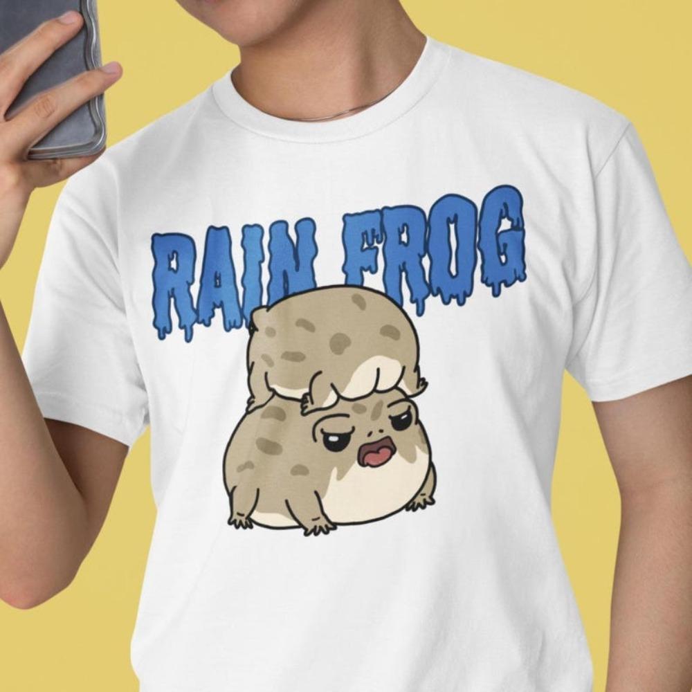 Rain Frog Yawning and Butt Funny Unisex TShirt Cute Art Rain Frog Lover Gift Tee Men Casual Shirt Women Summer Fashion Tops