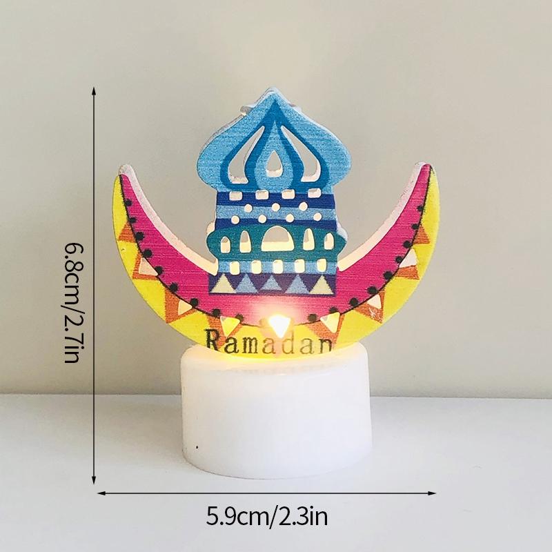 Ид Рамадан свеча светодиодный ночник Ид мусульманская вечеринка Декор аксессуары мусульманский фестиваль вечеринка декор Луна лампа Рамадан Декор