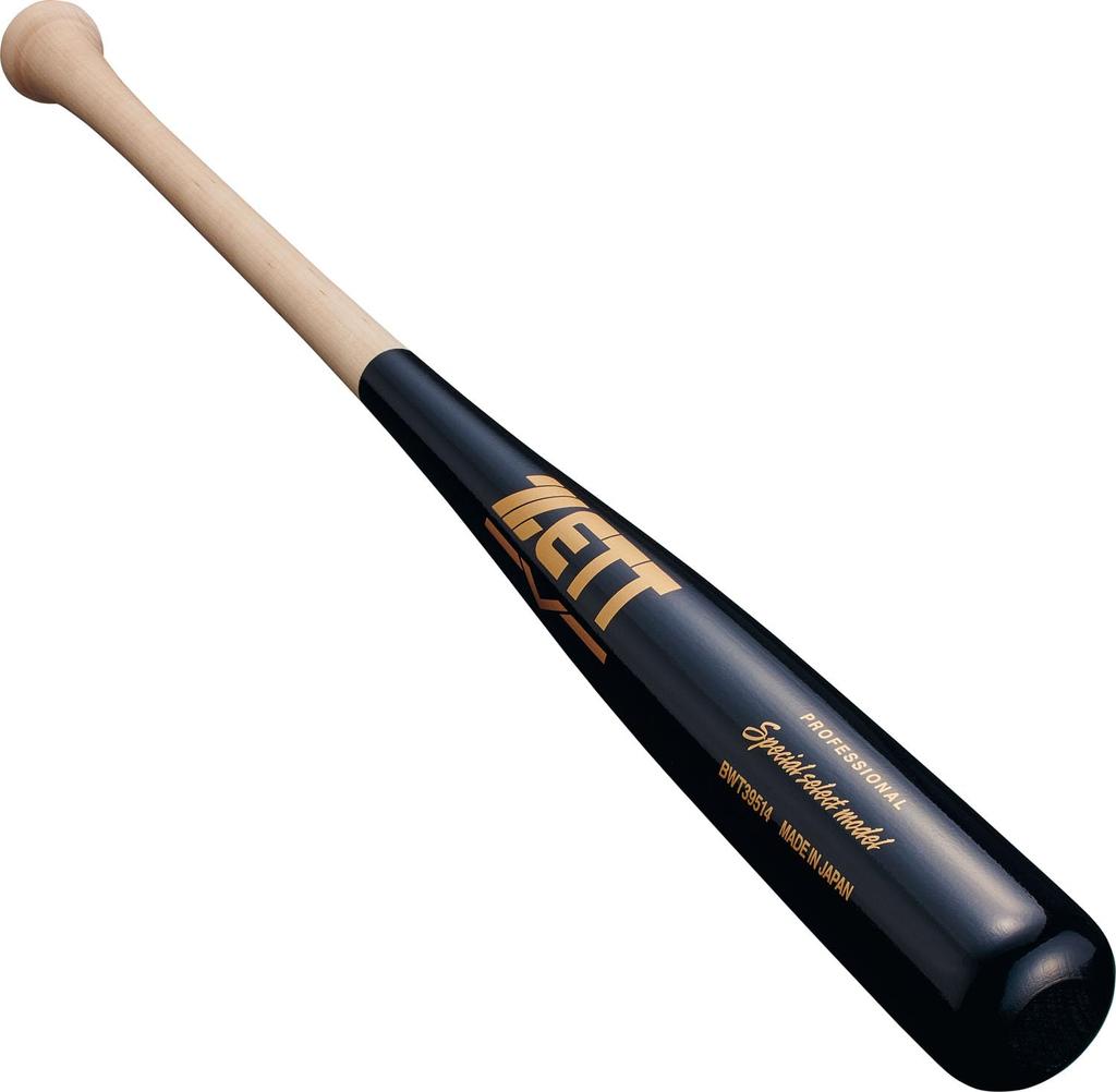 ZETT Special Select Model Softball Wooden 760g Average Natural x Black Made in BWT39514 Bat, (Hokkaido Birch), 84cm, Weight, (1219GE), Japan,