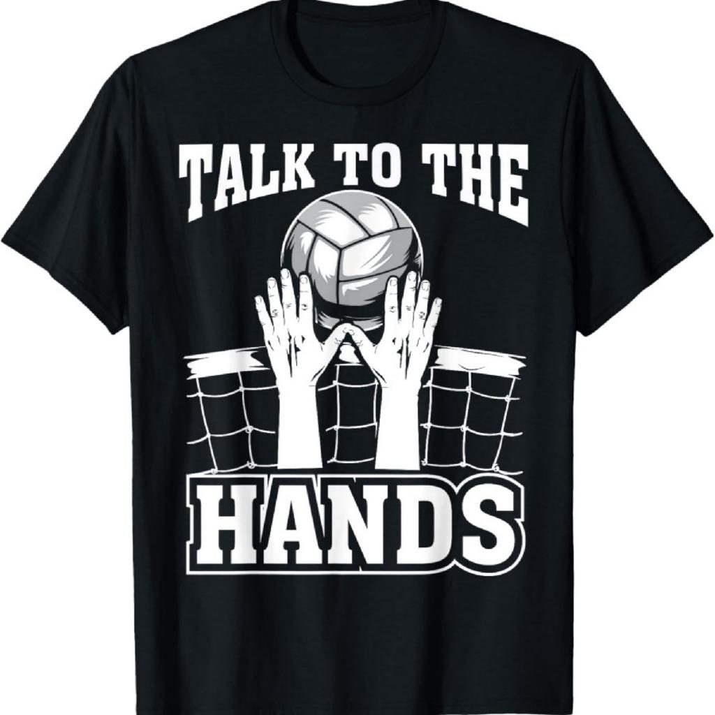 Смешной волейбольный подарок для мальчиков и девочек, крутая футболка «Поговори с руками»