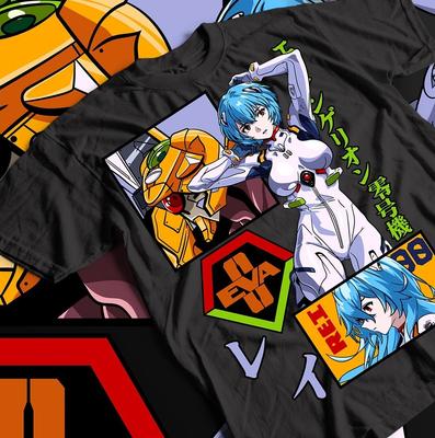 Футболка Neon Genesis Evangelion Ева-01 Японская Черная Аниме Футболка Все Размеры