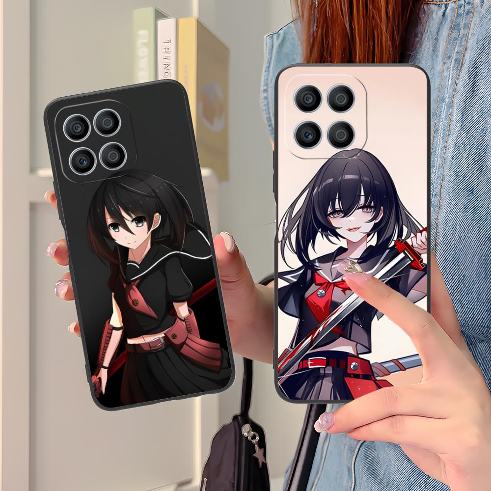 Матовый чехол из ТПУ Akame Kurome для мобильного телефона Honor 90 80 70 60 50 30 20 10 9 8 7 Pro S SE Lite 5G, цветная печать