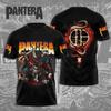 Популярная Хэви-метал Рок-группа Pantera 3D Печать Мужская Женская Футболка Круглый Вырез Короткий Рукав Хип-хоп Топ Повседневная Уличная Одежда Взрослые Футболки