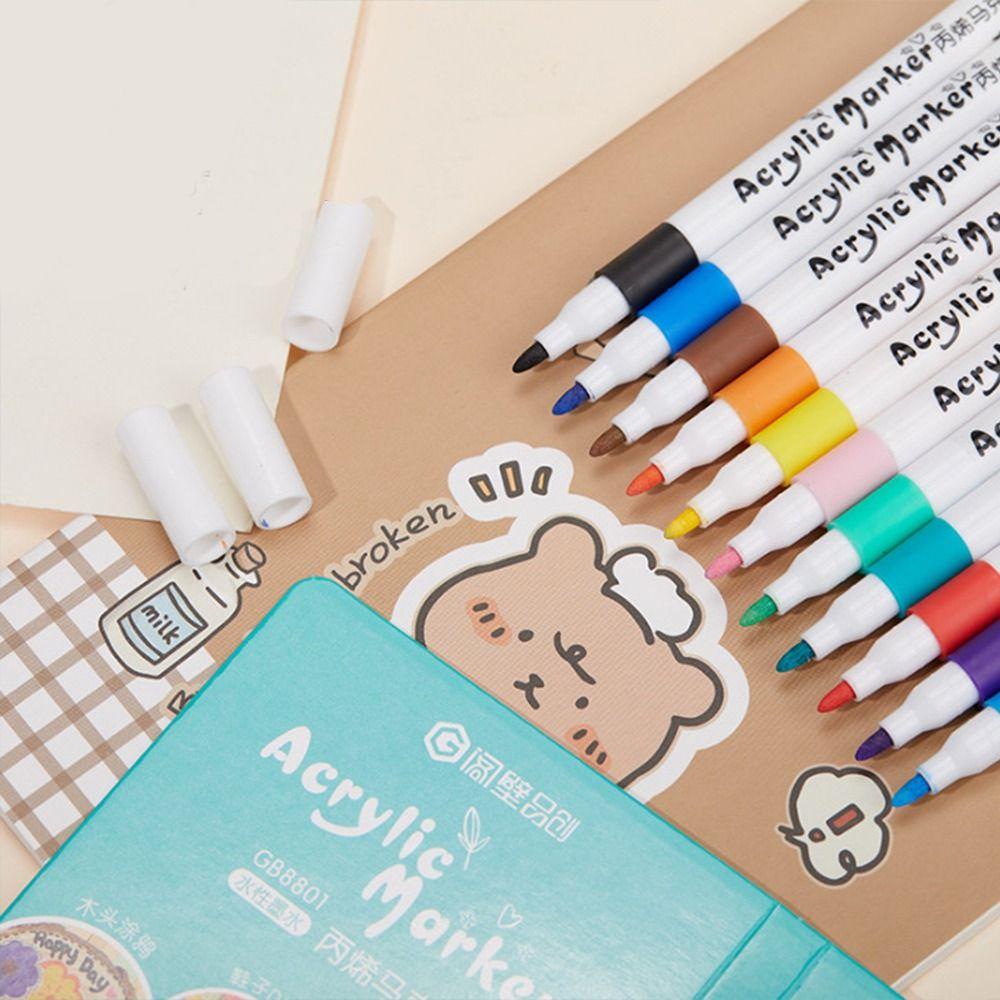 Живопись Художественные Маркеры Ручки Рисование Многоцветные Маркеры Кисти Набор Журнал