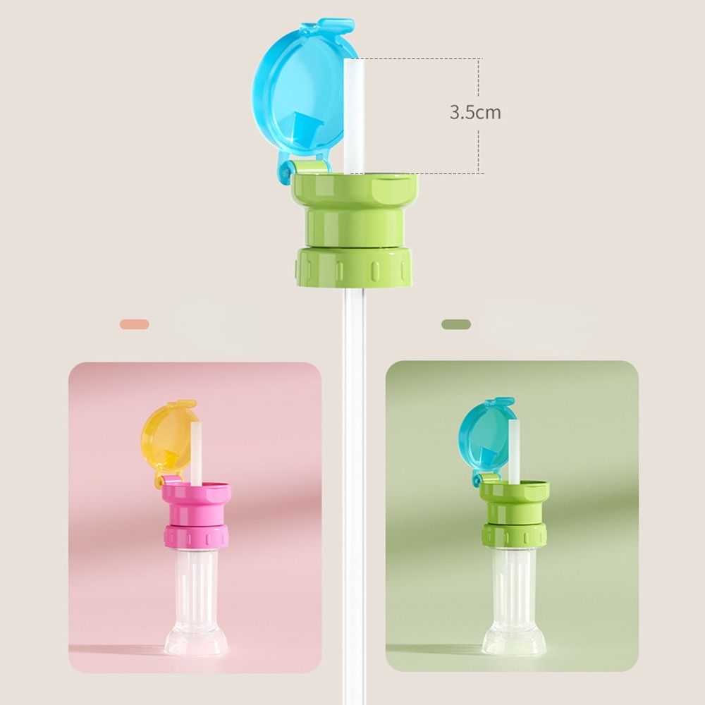 Storage Box With Straw Sippy Cap Water Bottle Cap Drinking Tube Beverage Straw Bottle Twist Cover