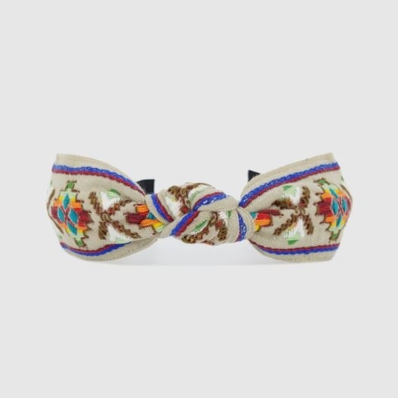 LALA Бохо Повязка на голову из импортного кружева L-Бежевый