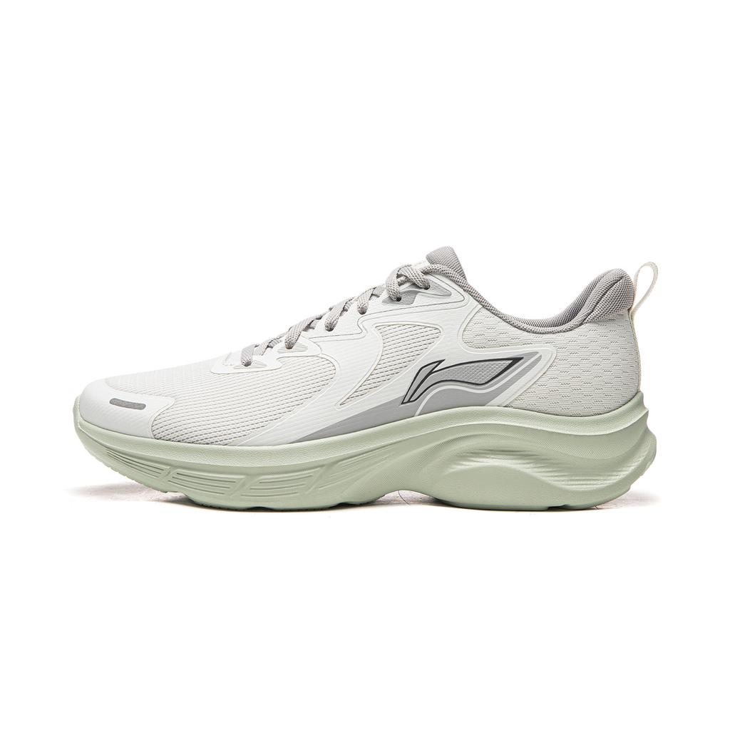 Li Ning Амортизация Скользкие Устойчивые к истиранию Поддержка Легкие Низкие Кроссовки для бега Мужские Меловой серый ARSW045-4