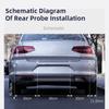 Автомобильный светодиодный парковочный радар с 4 парковочными датчиками, система обнаружения парковочного радара для заднего хода, дисплей с подсветкой