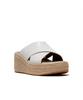Fitflop Женские эспадрильи на платформе с кожаным клином и перекрестными ремешками - Urban White (Ft64K2D231)