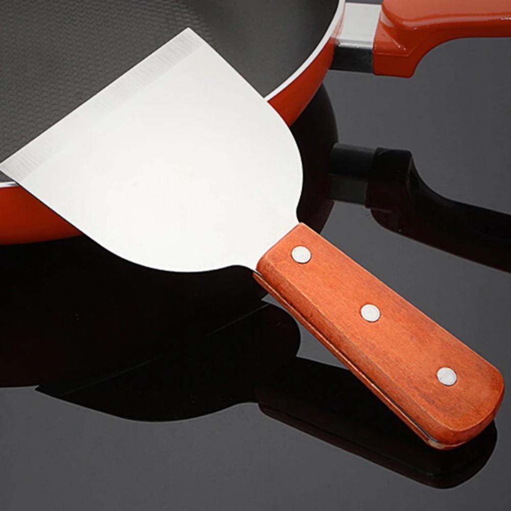 Stainless Steel Steak Spatula Rust-proof Pancake Turner BBQ Utensils Barbecue Shovel Teppanyaki