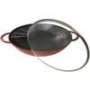 STAUB 405098980 - Wok Avec Couvercle - Ø 37 Cm - Cerise - Tous Feux Dont Induction