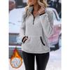 Women's Half Zipper Plush Sweatshirt