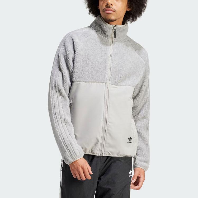 Adidas Originals Polar Fleece Full-Zip Top Men Tops Pure-Gray IS2826