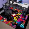 1PC Custom Name Colorful Guitar Music Festival Theme Floor Mat Ideal for Living Room, Game Rooms, Office, Bedroom, Floor Mat Playful Design