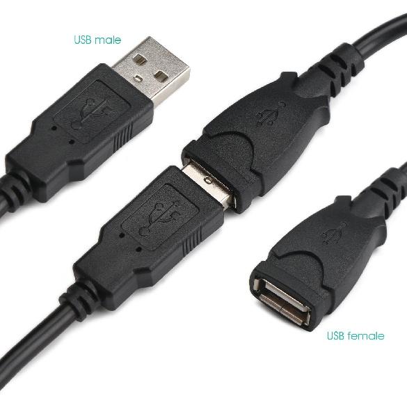 DROK 18 AWG USB to Alligator Clips with Wires - USB Male to Female Ports Test Leads with Alligator Clips Electrical Testing 13.35 inches 3-5A