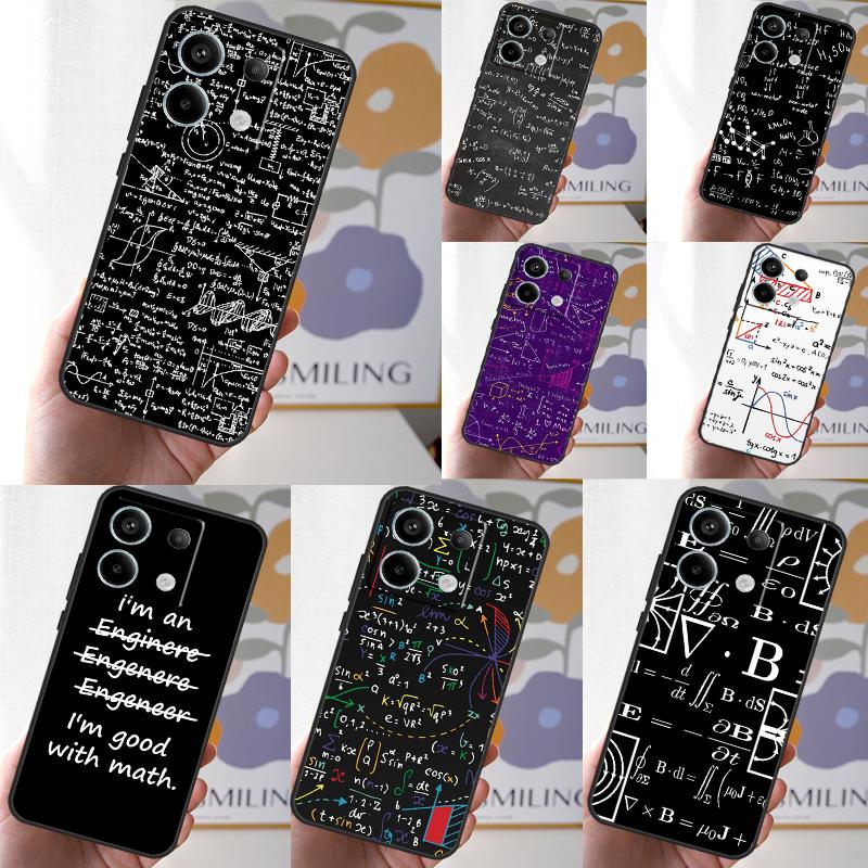 Physics Science Maths Formula Funda For Xiaomi Redmi Note 12 11 10 9 8 13 Pro Plus 12S 11S 10S 9S 10A 9C 10C 12C 13C Case
