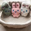 Three-Color Cute Bunny Plush Toy Doll New Year Of The Rabbit Mascot Key Ring Pendant For Christmas Gifts 10CM