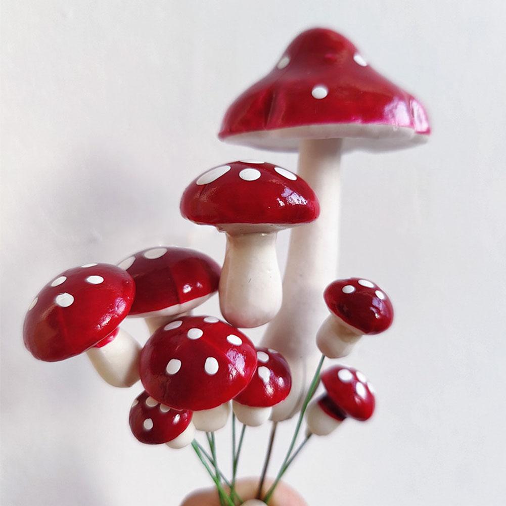 Enchanting Foam Toadstool Mushrooms Fairy Garden Decorations Set of 33