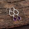 Африканский аметист драгоценный камень 925 стерлинговое серебро ювелирные изделия ручной работы серьги 1.90" EE-16-6
