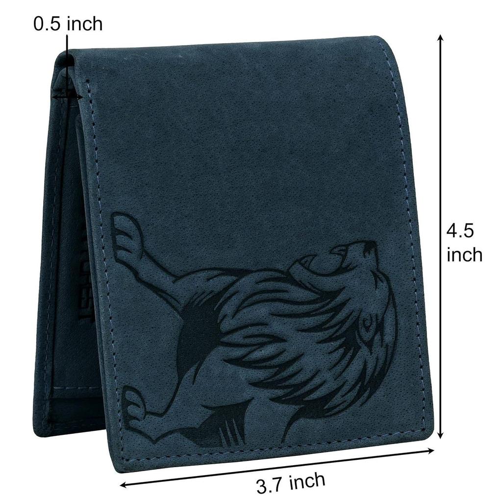 Винтажный кожаный кошелек Leo с блокировкой RFID для мужчин