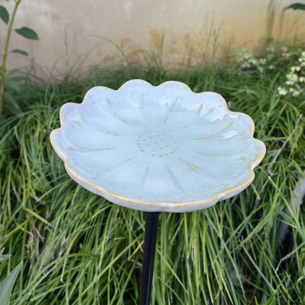 Flower-Shaped Bee Watering Station Rust-resistant Butterfly Bee Mixer Bird Bath Bowl Backyard