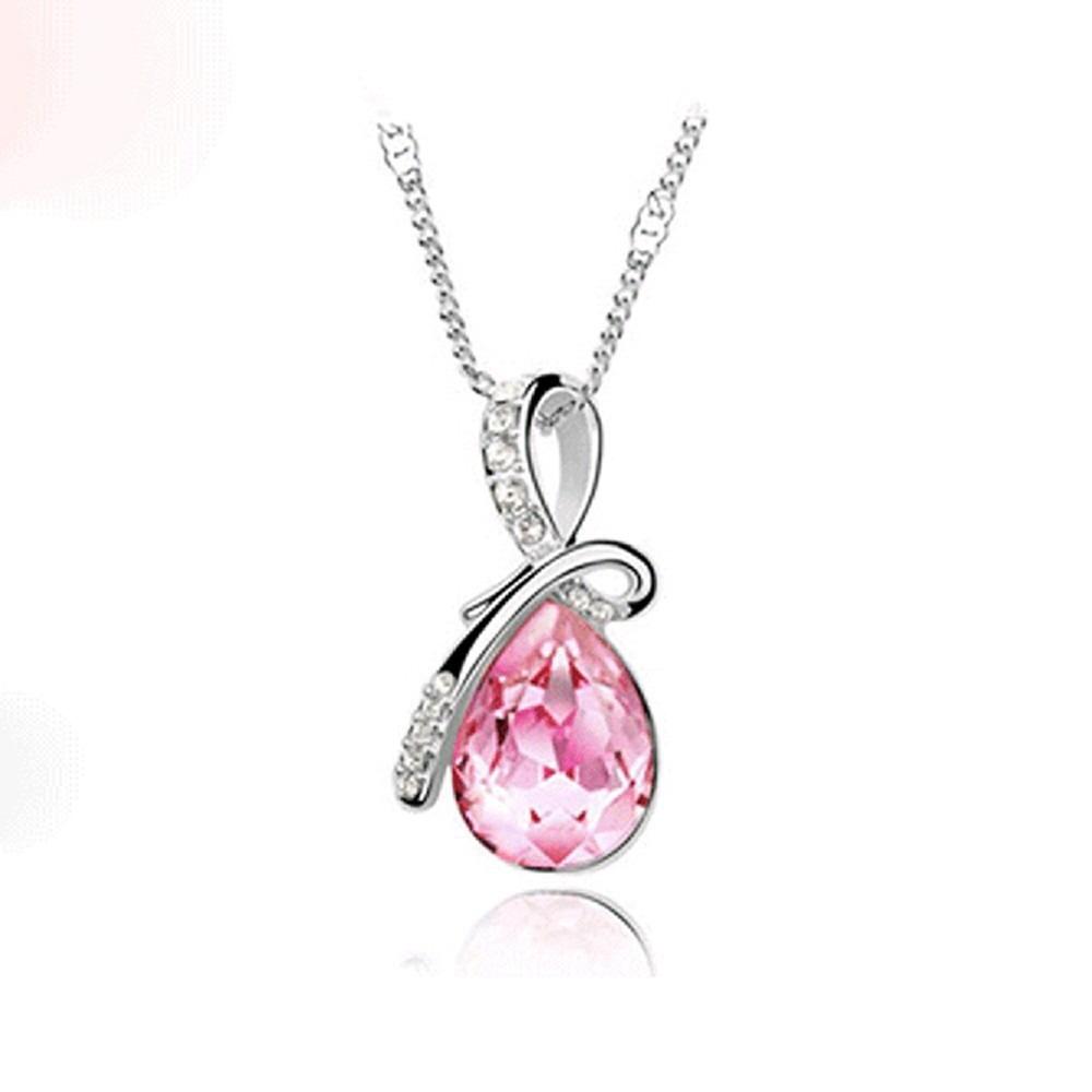 Silver Plated Angel Tear Necklace Elegant Collarbone Chain for Women Fashion Jewelry Gift