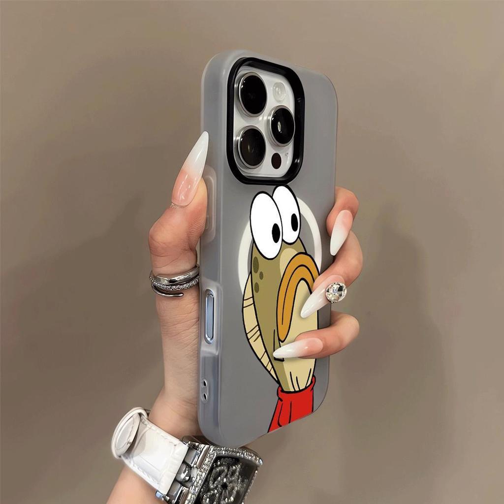 Magnetic Jelly Two-in-one Mobile Phone Case for Apple 17PROMAX All-inclusive New Protective Cover Trendy Women Magnetic Case