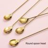 4Pcs Mixing Spoons Polished Surface Food Grade Comfortable Handle Non-sticky Rust-proof Stirring Bright Finish Stainless