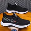 Shoes Men's New Fly-woven Breathable Sneakers Lace-up Soft-soled Mesh Casual Versatile Men's Shoes