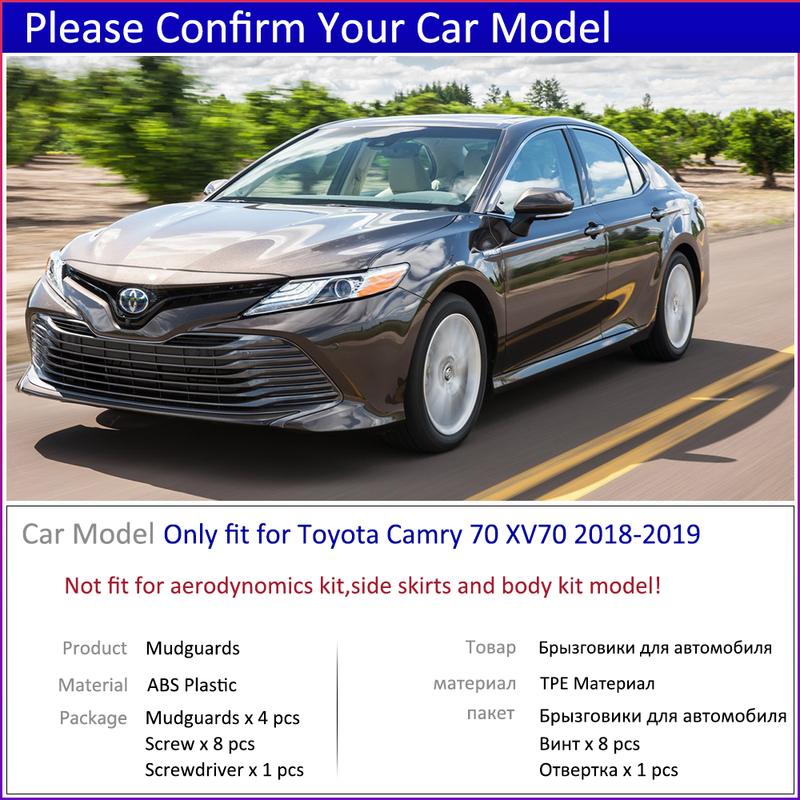 4x Mudguards For Toyota Camry 8 XV70 2018 Cladding Splash Mud Flaps Mud guards Mudflap Protect Rear Wheel Car Accessories