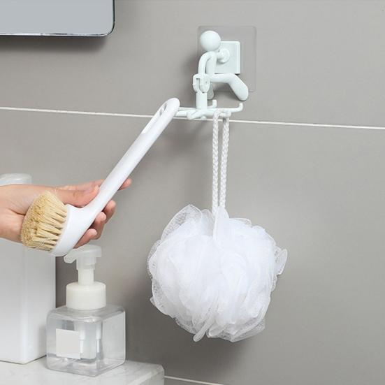 1 комплект подвесного крючка, настенный вращающийся крючок для вешалки с 6 крючками, самоклеящийся крючок для хранения без перфорации для кухни, ванной комнаты