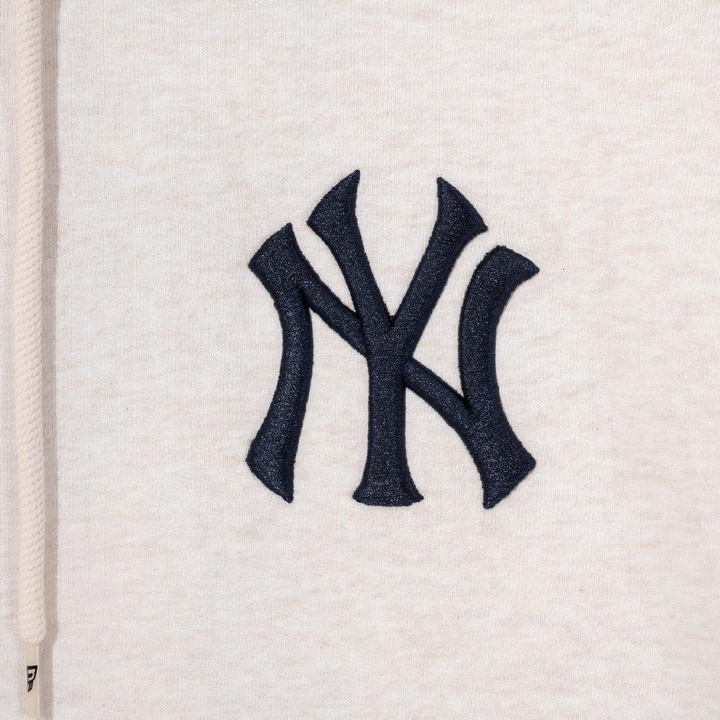 New Era Х Коллаборация MLB Худи с буквенным логотипом New York Yankees Унисекс свитшот Овсяный 13781158