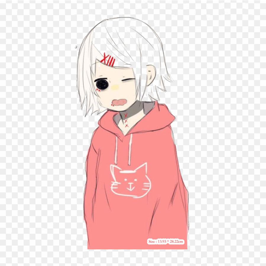 Tokyo Ghoul Stickers Ken Kaneki Tokyo Ghoul Iron On Patches For Clothing Applique Stickers On Clothes Heat-Sensitive Custom Patch