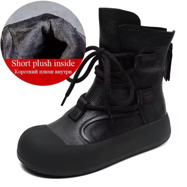 GKTINOO Ручная работа Ретро Римские Ботильоны для Женщин Натуральная Кожа Массивная Платформа Задняя Молния Комфорт Тренд Повседневные Короткие Ботинки