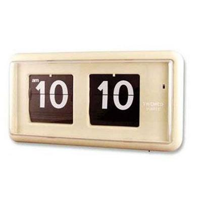 Настенные часы TWEMCO бежевые QT-30