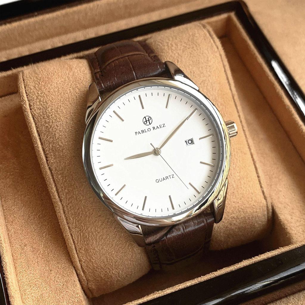 Мужские черные водонепроницаемые кварцевые часы PABLO RAEZ с датой